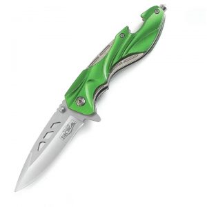 SPRING Astd KNIFE METAL HANDLE 4.5 Green