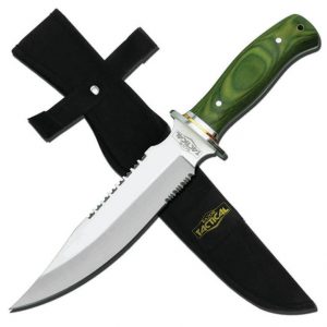 Green Wood Handle Full Tang 12in Hunting