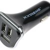 3 Port 4amp Car Charger Black