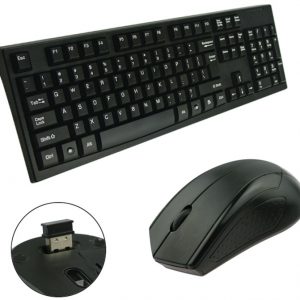 Wireless Keyboard & Mouse Combo Black