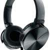 Metallic Headphone w/ Built-in Mic Black