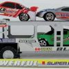 Toy Friction Car Hauler with 5 Cars