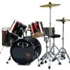 Gp Perc Performer Drum Set Met Wine Red