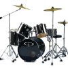 GP Percussion Studio Drum Set Bk W/ Cym