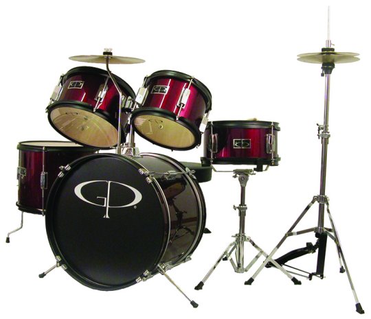Gp 5 Pc Jr Drumset W Cym Throne Met Wr