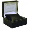 Black Leather Watch Box W/ Pillow Insert
