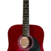 Ms 41 In Dreadnought Guitar Trans Red