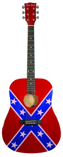 Ms Drd Acou Sp Top Guit Rebel Flag