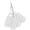 Arch Crown White Plastic String Tag