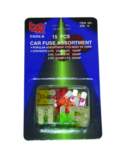 15 Pc Asst Car Fuses