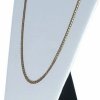 Leatherette Necklace Chain Disp White