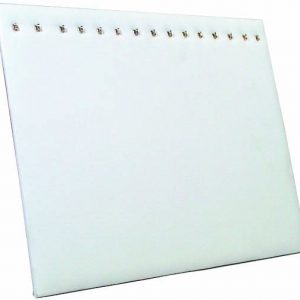 Leatherette/15 Hook Chain Disp/ White