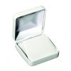 White Leatherette Pendant /Earring Box