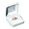White Leatherette Single Ring Box