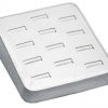 12 Slot Slanted Ring Display White