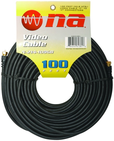 100 ft Black RG-6 Video Cable