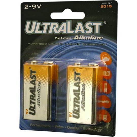 Ultralast 2 Pack 9V Carded