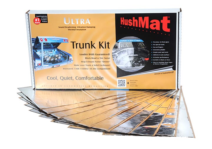 Hushmat Ultra Insulating/Damping Material Trunk Kit-Silver; 10 Sheets; 12 in. x 23 in 10301