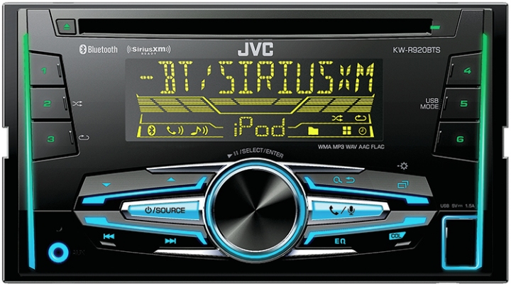 JVC 2X Din CD Bluetooth Receiver (JV-KWR920BTS)