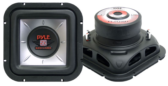 10'' 1200 Watt Square DVC Subwoofer (PLSQ10D)