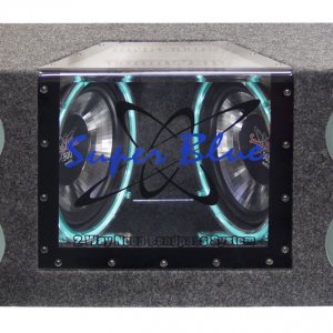 BANDPASS BOX PYRAMID DUAL 10" 1000 WATT; NEON LIGHTING BNPS102
