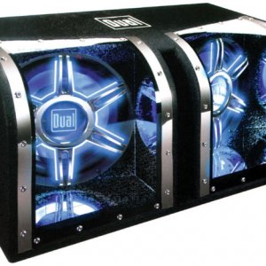 SUBWOOFER BOX DUAL 12" DUAL DUAL CHAMBER;RGB ILLUMINATION BP1204