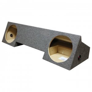 EMPTY WOOFER BOX DODGE X-CAB '96-'01; DUAL 12"; (BOXED) Under seat FRONT fire BQDODGE12