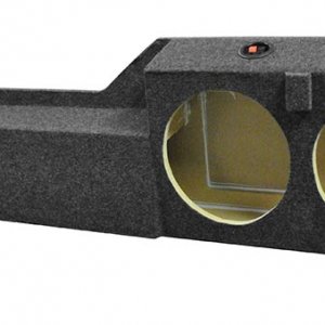 Alternative view of Qpower 2-10" Hole Emtpy Woofer Box for 2005-Current Nissan Frontier Under seat downfire BQFRONTIER102005