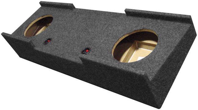 EMPTY WOOFER BOX QPOWER DUAL 10" GMC CREW CAB '07-'13 BQGMC1020074DR
