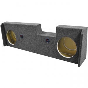 Qpower Dual 10" Woofer box for 2014-Current GMC/Chevy Crew Cab Under seat downfire BQGMC1020144DOOR