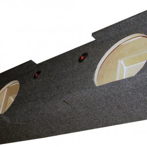 Alternative view of EMPTY WOOFER BOX QPOWER DUAL 12" GMC CREW CAB '07-'13 BQGMC1220074DR
