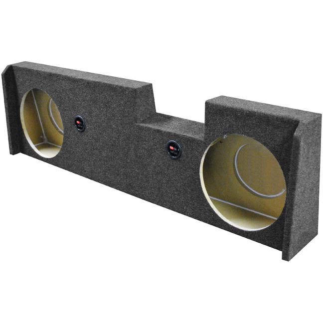 Qpower Dual 12" Woofer box for 2014-Current GM Crew Cab Under seat FRONT fire BQGMC1220144DOOR