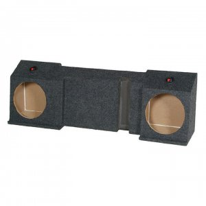 EMPTY WOOFER BOX QPOWER (DF) CHEVY AVALANCHE (2)10" Under seat downfire BQGMCAVALANCHE10