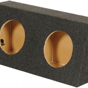 EMPTY WOOFER BOX JEEP WRANGLER (ALL YEARS) DUAL 10"ANGLE; BOXED BQJEEP10