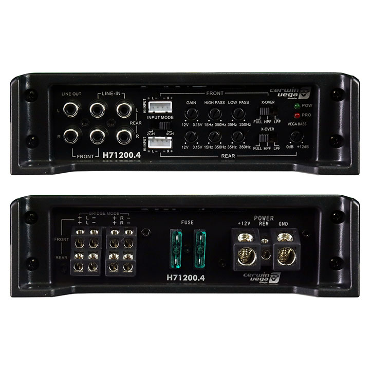 Cerwin Vega 4-Channel / 120WX4@2Ω 80WX4@4Ω RMS 240X2@4Ω/1200W MAX H712004 - Image 3