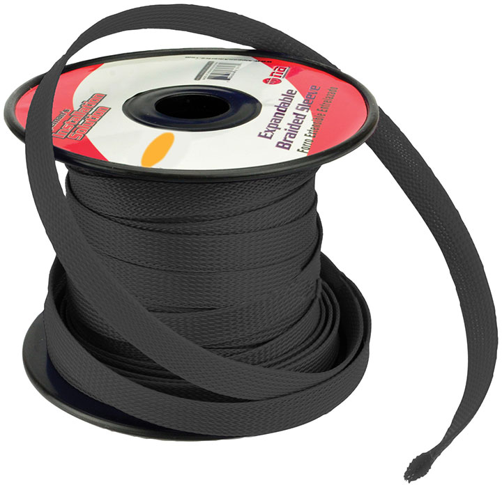 Installation Solution Expandable Braided Sleeve Black 3/8" ISBR10M100BK