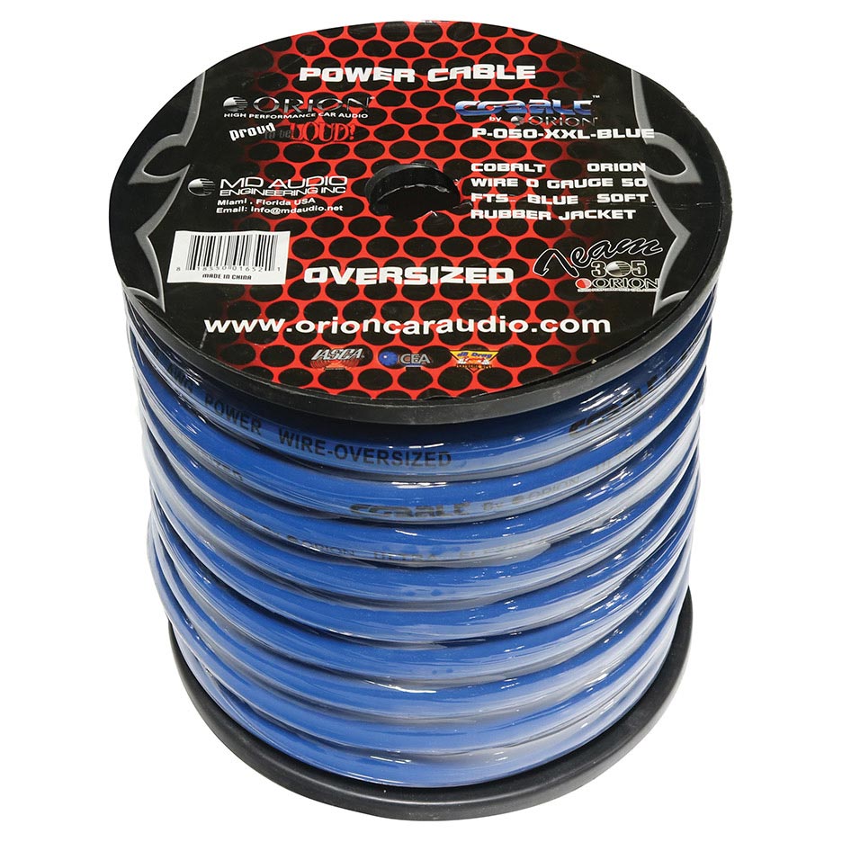 Orion Cobalt 0 Gauge Oversize Wire 50 ft Blue P050XXLBLUE - Image 2