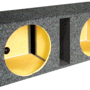 *BASS12* EMPTY WOOFER BOX QPOWER; (2)12" SLOT PORTED QBASS12