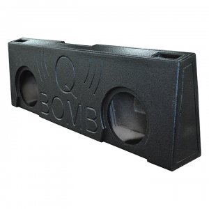 Qpower dual 12" GMC 2007-2013 Crew Cab under seat QBOMB QBGMC07212