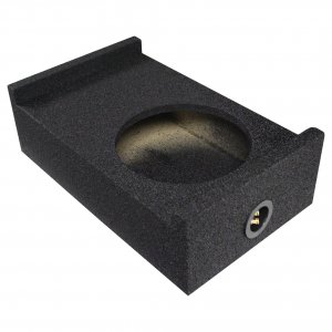 Qpower Single 10" Universal Downfire or Behind the Seat Emplty Enclosure QBSHALLOW10DF