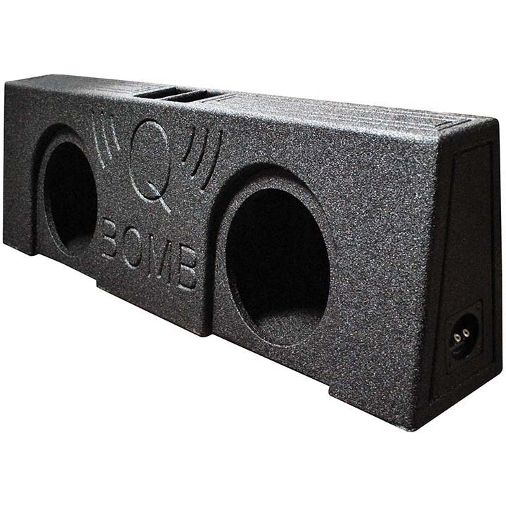 Qpower QBOMB Dual 12" Vented Empty Box Behind Seat Mount QBTRUCK212V