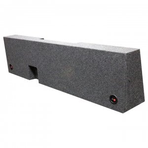 Alternative view of QPower 2 hole 12" for 2007 & up GMC/Chevy Single cab behind seat boxed QGMC122007SCAB