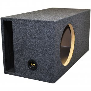 Alternative view of Qpower Single 12" Side Ported SPL Xtra Large Heavy Duty Empty Woofer Box QHD112VL