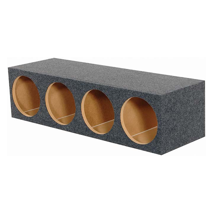 Qpower 12" 4 hole empty box 1" MDF QHD124HOLE