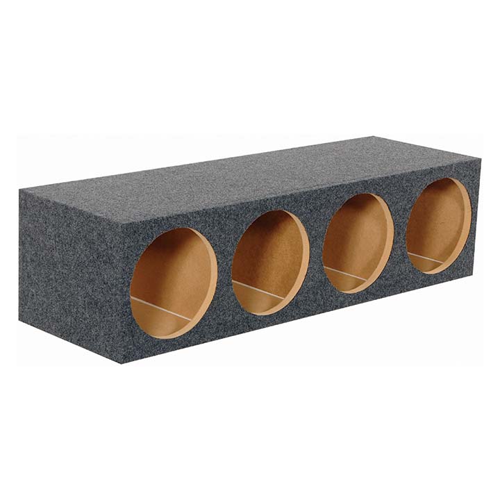 Qpower 12" 4 hole empty box 1" MDF QHD124HOLE - Image 2