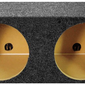 EMPTY WOOFER BOX QPOWER (2)15"SQUARE *QPSQ15EM* QPSQ15E