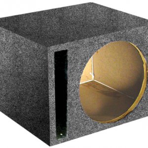 *SBASS10* EMPTY WOOFER BOX QPOWER; (1)10" SLOT PORTED QSBASS10