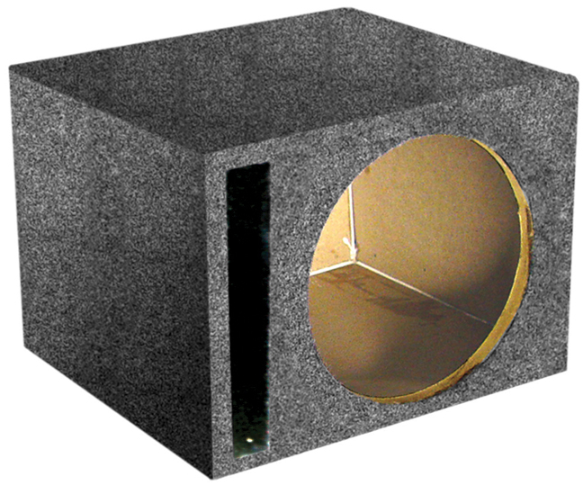 *SBASS10* EMPTY WOOFER BOX QPOWER; (1)10" SLOT PORTED QSBASS10