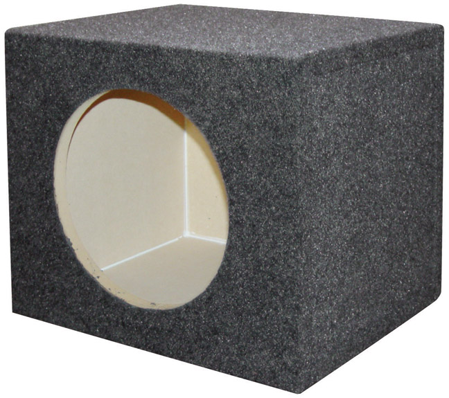 EMPTY WOOFER BOX 10" SQUARE QPOWER QSMPSQ10E