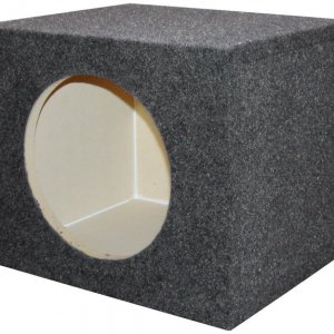 EMPTY WOOFER BOX 12" SQUARE QPOWER QSMPSQ12E